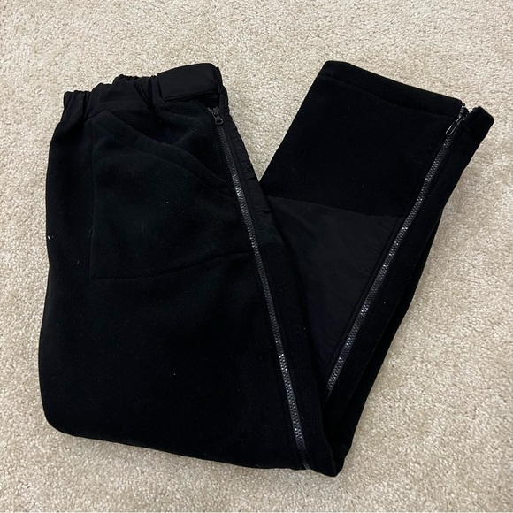 Cold Weather Synthetic Fleece Polyester Men Black Medium Full Zip Pants Outdoor, - Picture 2 of 12